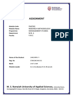 Assignment: M. S. Ramaiah University of Applied Sciences