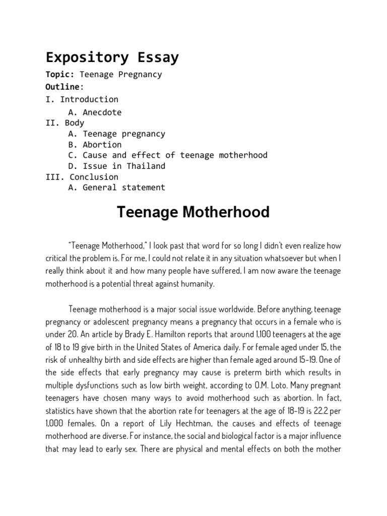 pregnancy essay