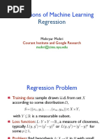 Foundations of Machine Learning: Regression