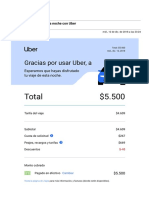 Gmail - Tu Viaje Del Miércoles Por La Noche Con Uber