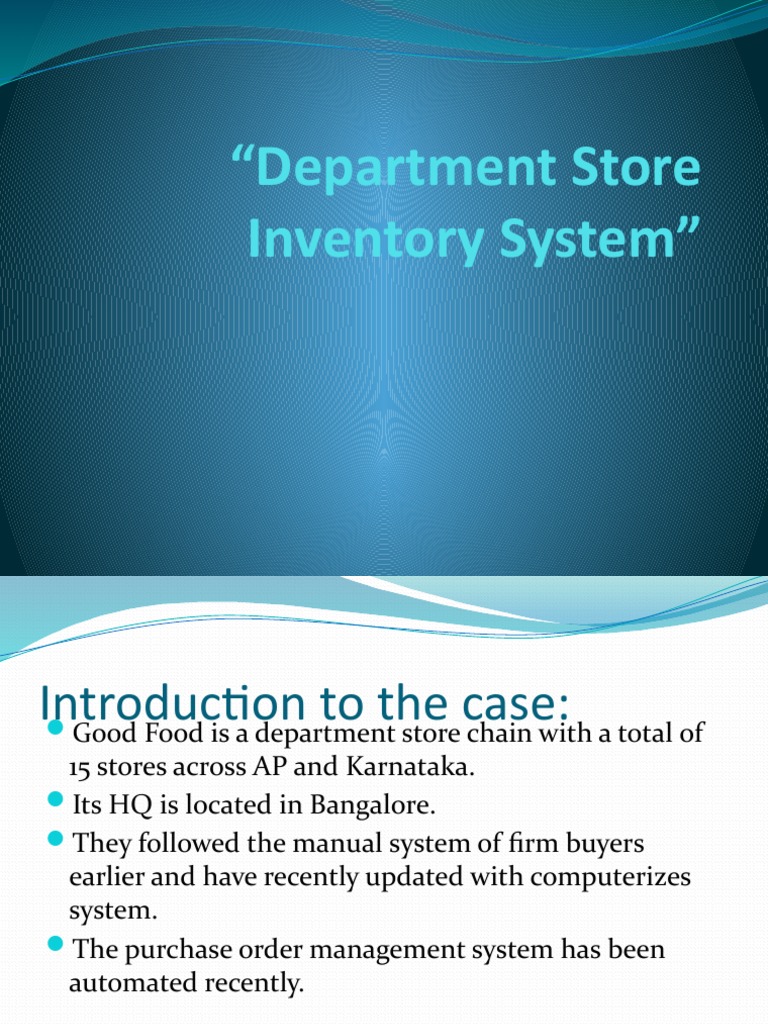 Department Store Inventory System | PDF | Inventory | Pricing