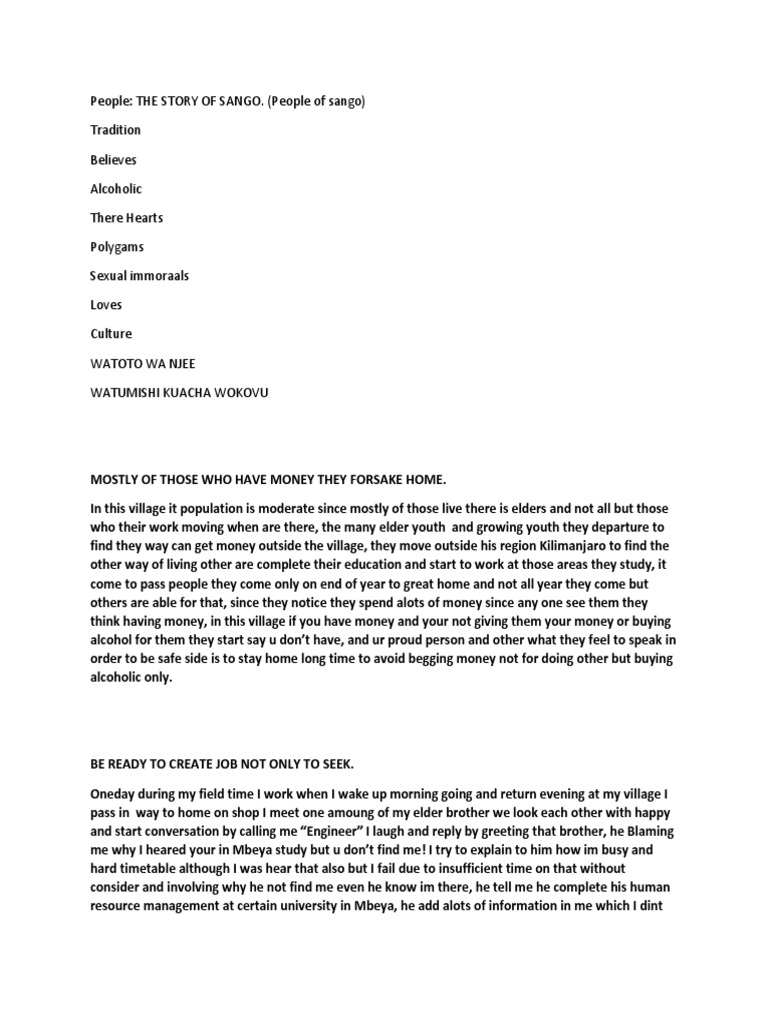 People of Sango | PDF | Marriage