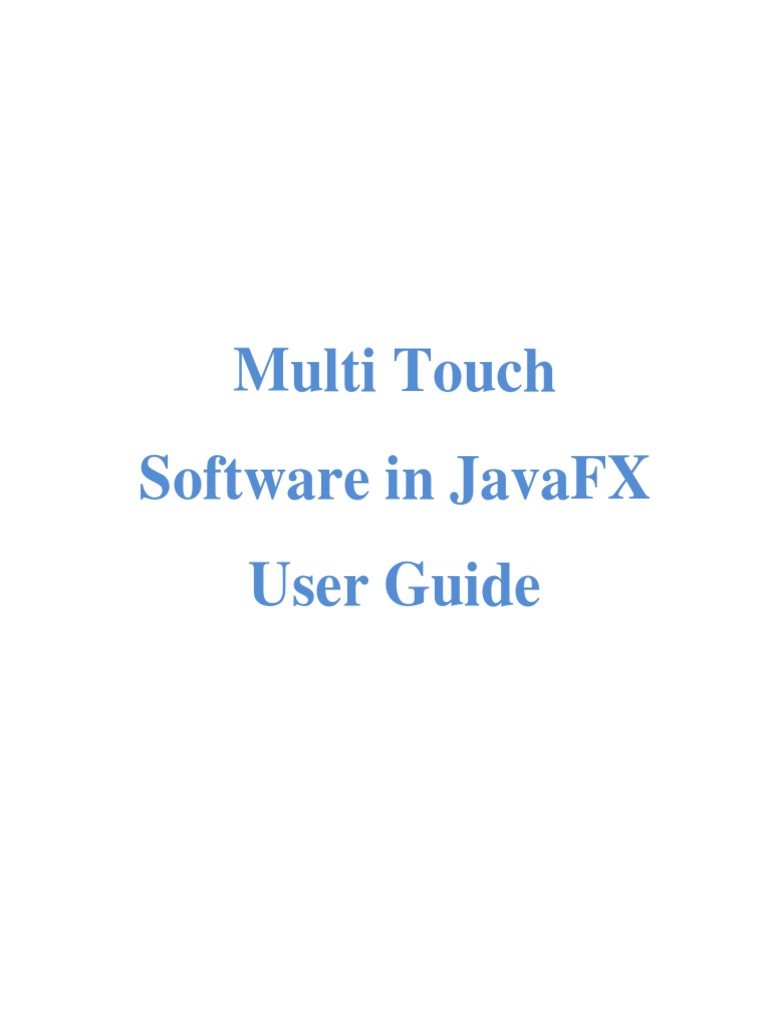JavaFX Multi-Touch Guide | PDF | Class (Computer Programming) | Java Script