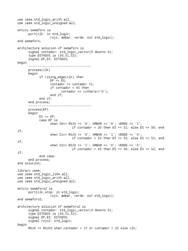 Semaforo | PDF | Electronic Design Automation | Digital Electronics