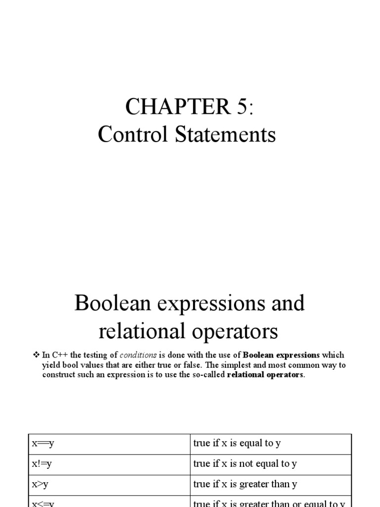 csc1023 Chapter5 | PDF | Boolean Data Type | Control Flow