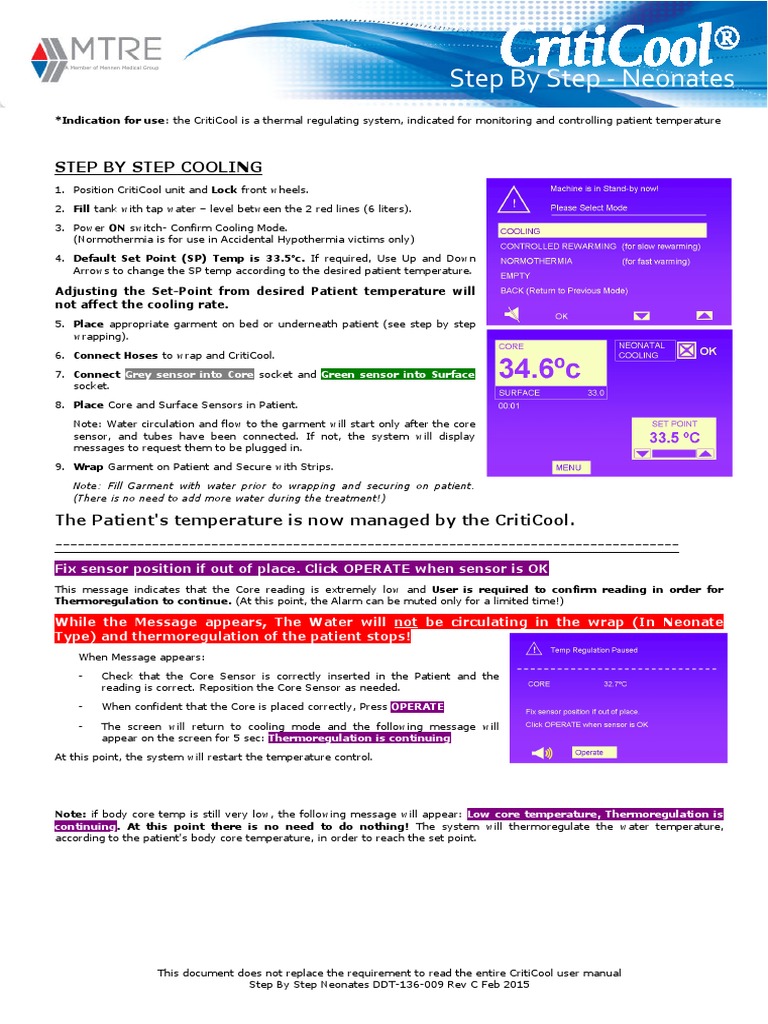 CritiCool Neonate Cooling Guide | PDF | Thermoregulation | Nature