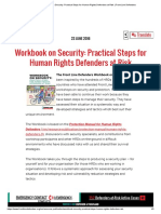 Workbook On Security - Practical Steps For Human Rights Defenders at Risk - Front Line Defenders