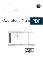 GE Home Generator Systems Generator System Operators Manual