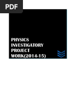 Physics Investigatory Project Class 12