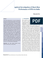An Empirical Investigation of Short-Run Performance of IPOs in India - Himanshu Pari
