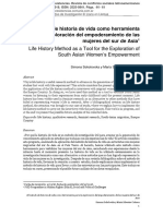 El Método de Historia de Vida Como Herramienta para La Explorcion Del Empoderamiento de Las Mujeres Del Sur de Asia