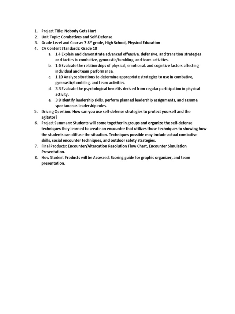 Student Project Assignment Summary | PDF