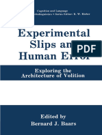 Baars (Eds.) - Experimental Slips and Human Error PDF