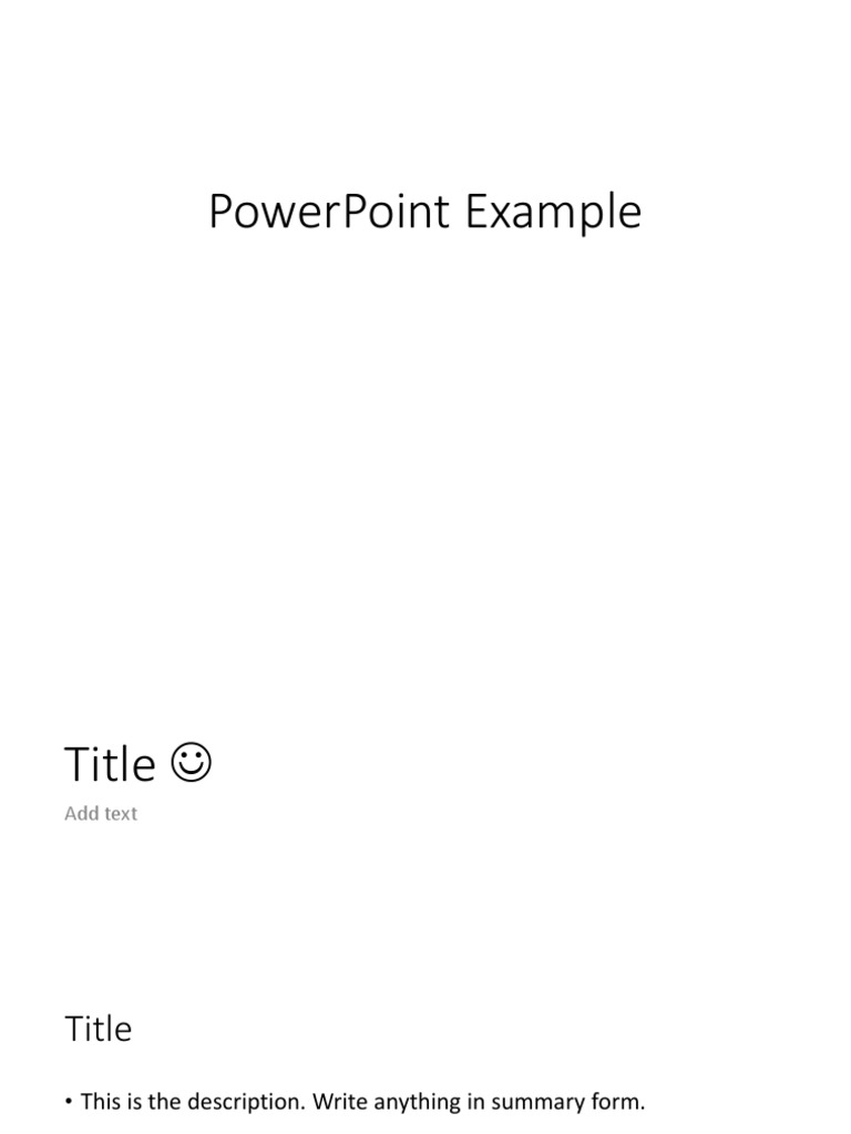 PowerPoint Example and Summary Guide | PDF