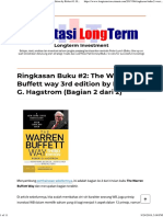 Ringkasan Buku #2 - The Warren Buffett Way 3rd Edition by Robert G
