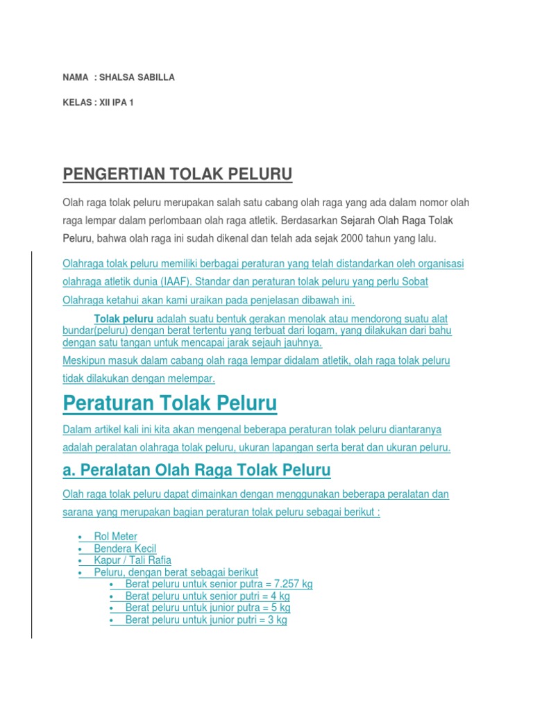 Tolak Peluru 2 Pdf