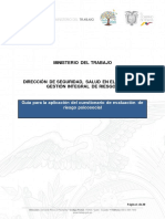 Guía para La Aplicación Del Cuestionario de Evaluación de Riesgo Psicosocial