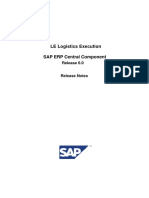 LE Logistics Execution SAP ERP Central Component: Release 6.0