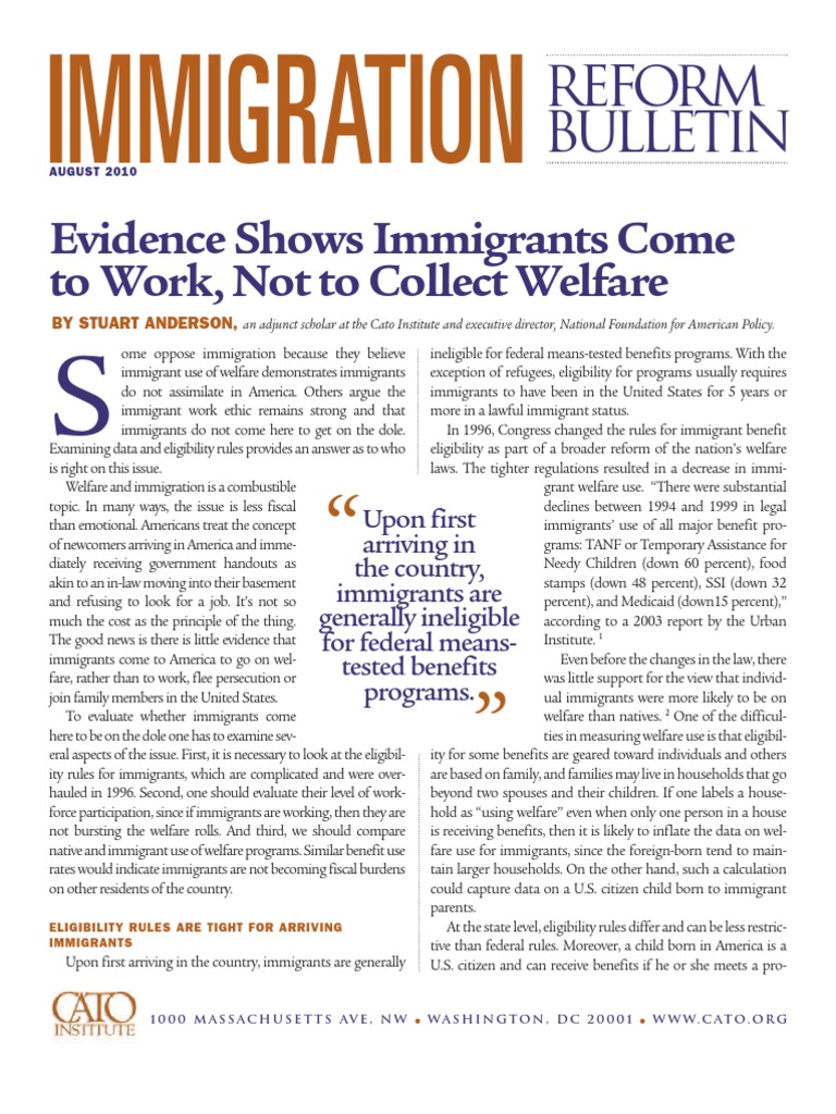 Should Immigrants Come To America Essay