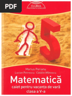 Matematica - Caiet Pentru Vacanta de Vara V