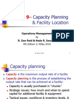 Chapter 9-: Capacity Planning & Facility Location