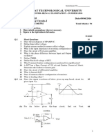 GTU BE Semester III Analog Circuits I Exam Review