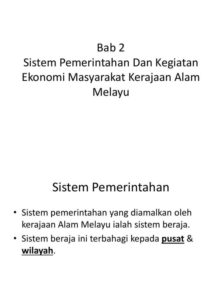 Sejarah Tingkatan Dua Bab 2 Nota