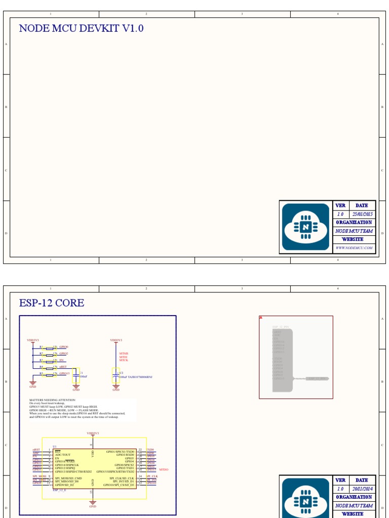 NodeMCU V1.0 Schematic and Pinout | PDF | Chess | Chess Theory