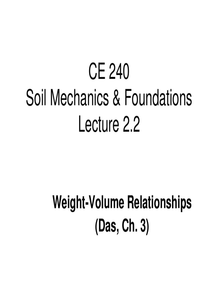 Soil Weight-Volume Relationships Explained | PDF