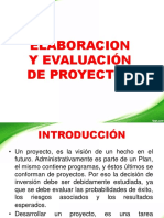 Elaboración y Evaluación de Proyectos