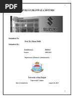 Internship Report On Suzuki Multan Motors