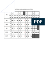 Template Jadual Kelas 2019