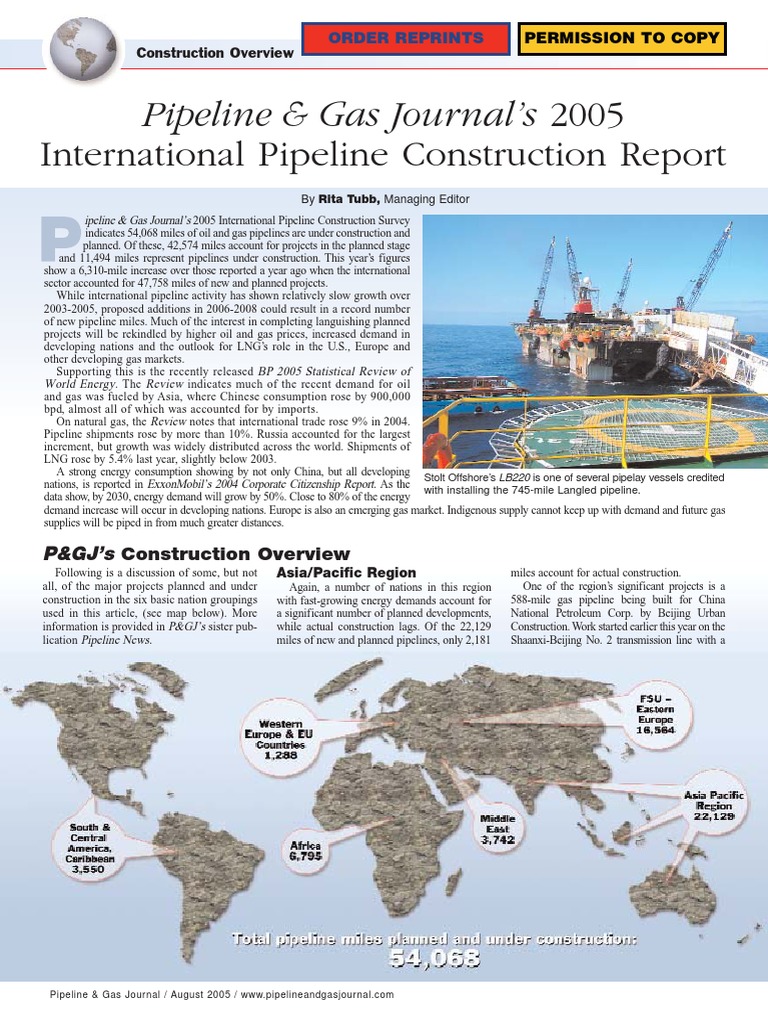 Pipeline Construction Report | Natural Gas | Pipeline Transport