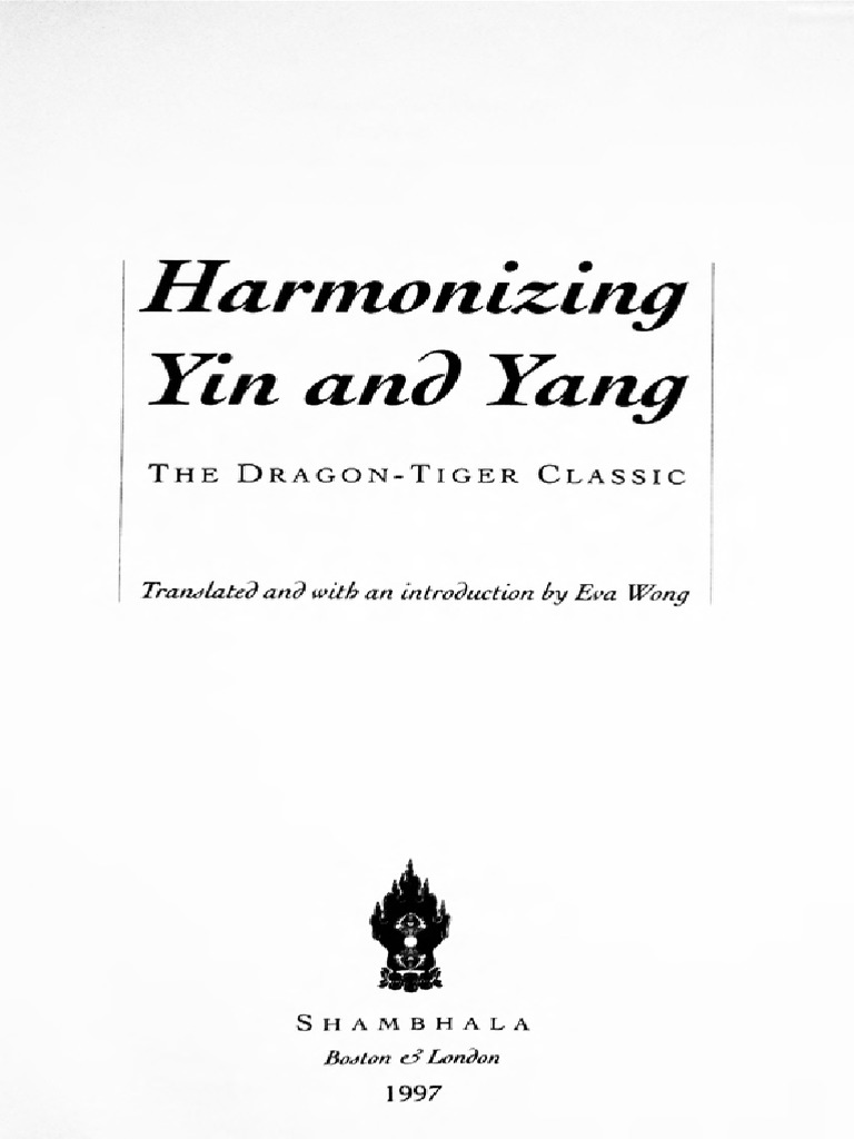 Taoism Wong Eva Harmonizing Yin And Yang Pdf