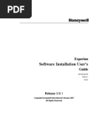 HONEYWELL Experion Software Installation Users Guide