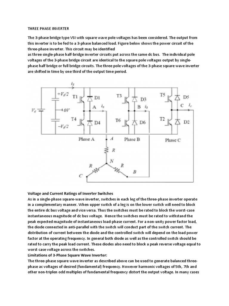 Voltage and Current Ratings of Inverter Switches PDF Power Inverter