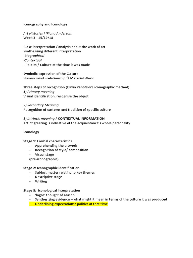 Iconography And Iconology Pdf