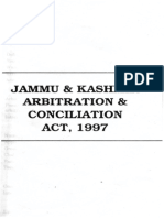 J K Arbtration and Concilation Act 1997