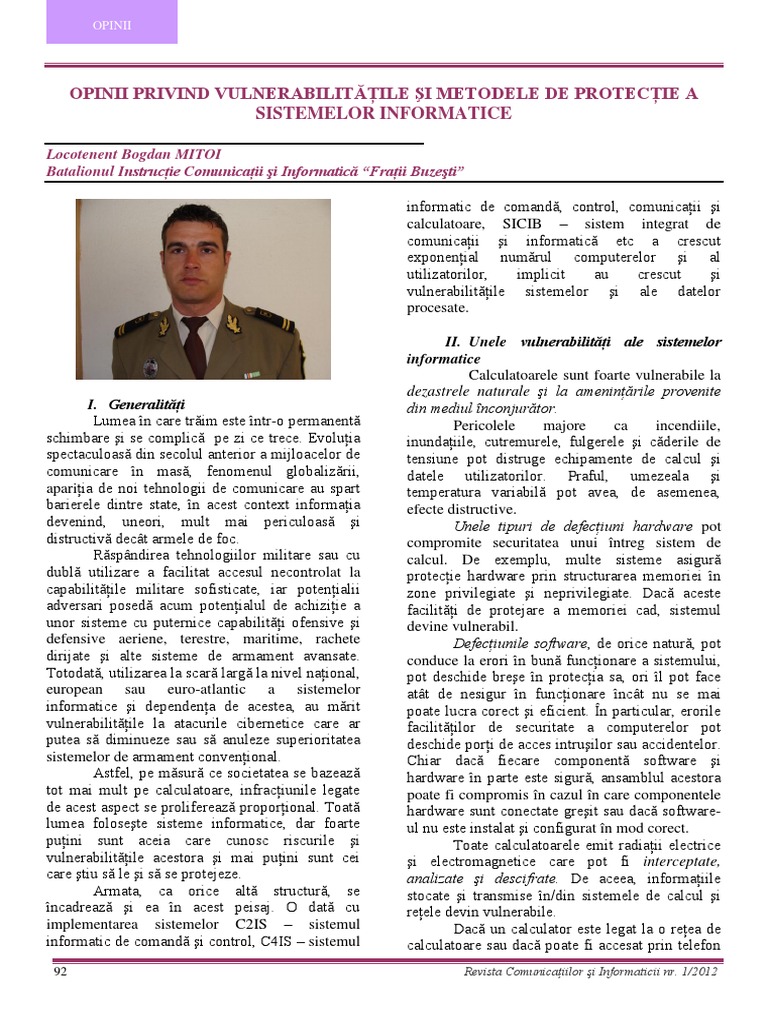 Securitate Informatica Bogdan Mitoi | PDF