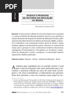 Ensino e pesquisa da História da Educação do Brasil