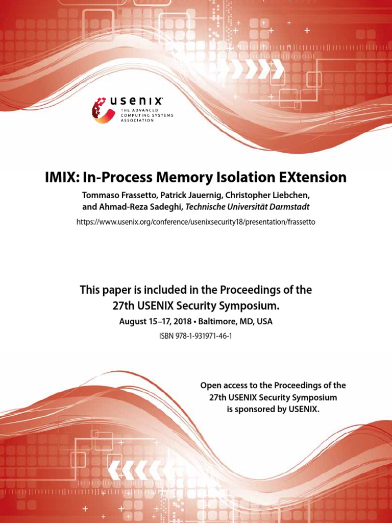 Sec18-In-Process Memory Isolation EXtension | PDF | Central Processing ...