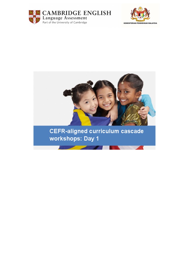 CEFR Curriculum Workshop Day 1 | PDF