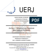 ENGENHARIA de PRODUÇÃO PROCESSOS de FABRICAÇÃO IV Alexandre Alvarenga Palmeira, MSC (Faltando Cap 6 de Forjamento)