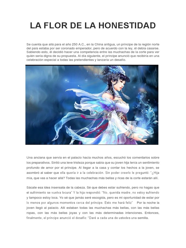 La Flor de La Honestidad PDF