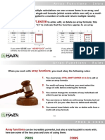 Excel For Analysts Array Formulas