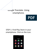 Google Translate. Using Smartphone