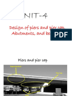 Design of Piers and Pier Cap Abutments and Bearings