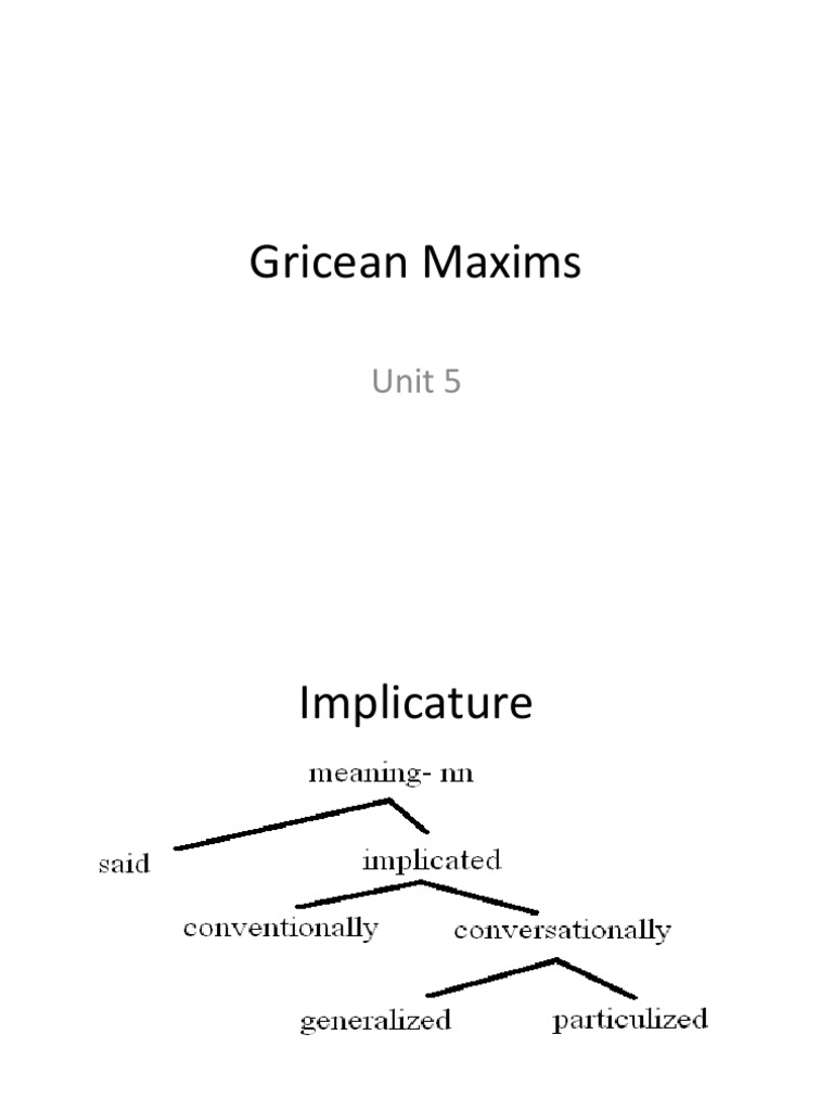 5 Gricean Maxims | PDF | Semiotics | Linguistics