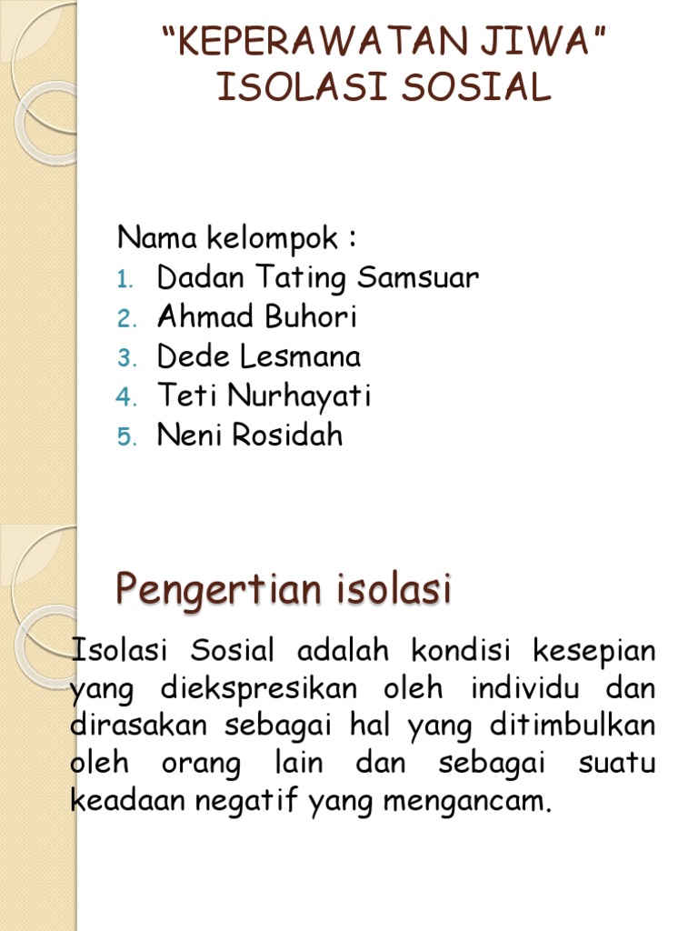 Asuhan Keperawatan Isolasi Sosial | PDF