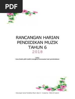 Harian Pendidikan Muzik Tahun 6 2018 Pdf